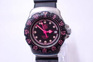 稼働品 TAG HEUER タグホイヤー WA1417 フォーミュラ1 プロフェッショナル200M レディース 腕時計 ブラック×ピンク クォーツ P05212