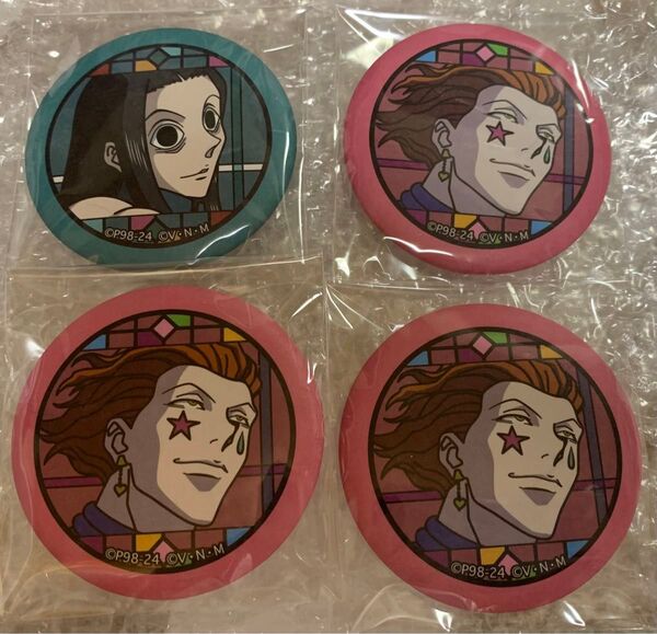 HUNTER × HUNTER 和紙缶バッジ ヒソカ イルミ ジャンプショップ 切り絵シリーズ