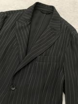 国内正規 GIORGIO ARMANI イタリア製ブラックジャケット size50 ブレザー 黒タグ メンズ ジョルジオアルマーニ_画像2