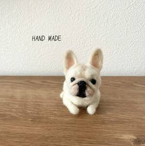 * hand made * wool felt French bru dog dog pet ornament 