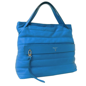 1 jpy # beautiful goods Sera Piaa n handbag blue group leather largish commuting Italy made stylish woman SERAPIAN #E.Bii.Gt-15