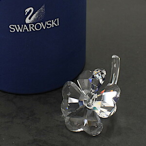 1 иен * как новый SWAROVSKI Swarovski 4 . лист. clover украшение crystal прозрачный *E.Bsge.hP-20