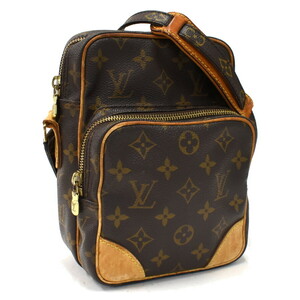 1円 ◆良品 LOUIS VUITTON ルイヴィトン ショルダーバッグ アマゾン M45236 モノグラム キャンバス ブラウン◆E.Csig.tI-15