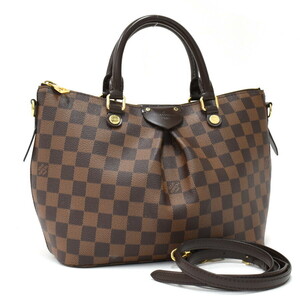 1円 ◎定価20万 極美品 LOUIS VUITTON ルイヴィトン 2WAYハンドバッグ シエナPM N41545 ダミエエベヌ ブラウン◎E.Culs.tI-10