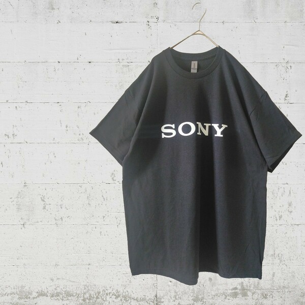 【XLサイズ】ソニー SONY Tシャツ ブラック 企業ロゴ ビッグサイズ 古着 ビンテージ好きに