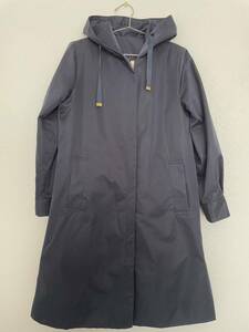  non brand long height coat outer hood navy lady's beautiful goods 