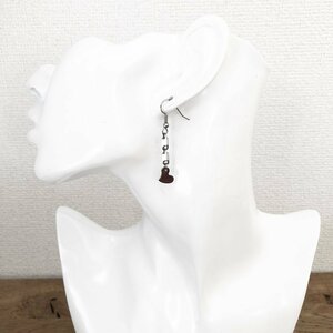  both ear all stain less Heart charm earrings chain charm part approximately 3cm
