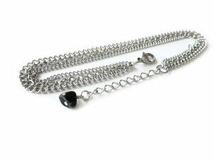 3 ream stainless steel chain anklet total length approximately 26cm(22cm+4cm adjuster ) onyx FN85