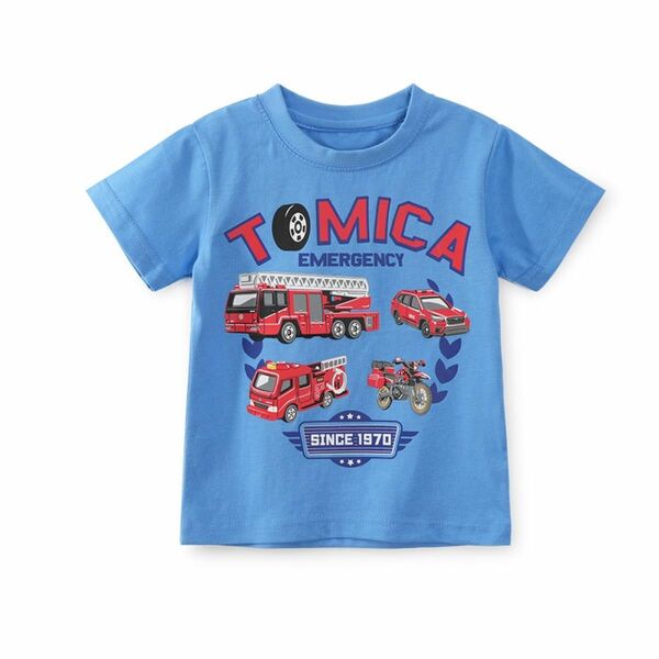 トミカ　はしご車　はたらく車　半袖　Tシャツ　幼稚園　保育園 120cm