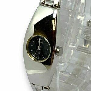 ■稼働品・美品・良品　SEIKO セイコー 2E20-0030　バングルウォッチ　黒文字盤　2針　レディース　腕時計　新品電池交換済