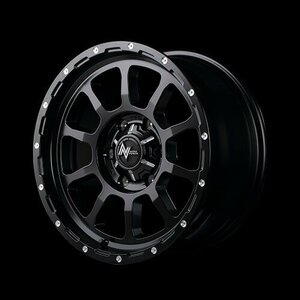 MID NITROPOWER M10 PERSHING (セミグロスブラック/ マシニング) アルミホイール4本セット 17×8.0J 6H PCD139.7 +20 ナイトロパワー