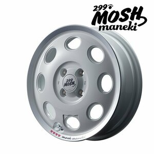 MID 299 MOSH maneki (白) アルミホイール4本セット 14×4.5J 4H PCD100 +45