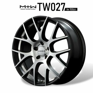 MID MTW TW027 セミグロスブラック/ディスク＋アンダーカットDC アルミホイール4本セット 18×8.0J 5H PCD114.3 +33