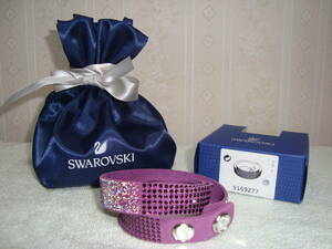  быстрое решение * новый товар *SWAROVSKI* Swarovski *Slake Purple Duo браслет 