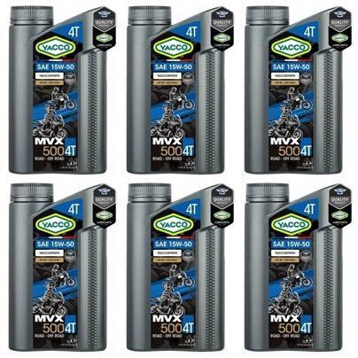 YACCO MVX 500 4T 15W-50 MA2 1L -6本セット