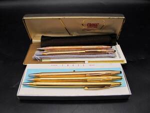 CROSS クロス ボールペン/シャープペンシル 18KT/14KT GOLD FILLED 金張 筆記用具 5本セット