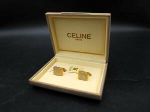 CELINE セリーヌ カフス メンズアクセサリー 服飾小物 ゴールド×シルバー ケース付き