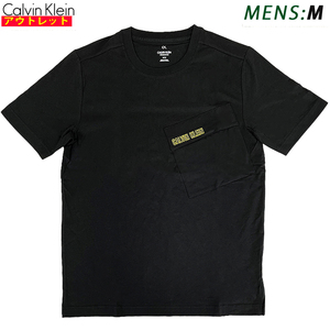 カルバンクライン 新品・アウトレット 半袖 Tシャツ Mサイズ 4MS0K130 007 BLACK 黒メンズ クリックポストで送料無料