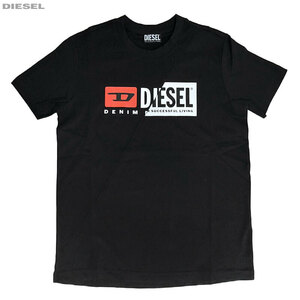 DIESEL ディーゼル 新品 レディース 半袖 Tシャツ 丸首 A00312 0091A 900 黒 M ブラック 並行輸入品 クリックポストで送料無料