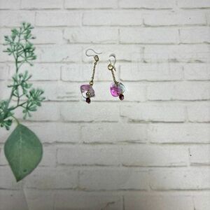 ハンドメイド ピアス 樹脂 フックピアス