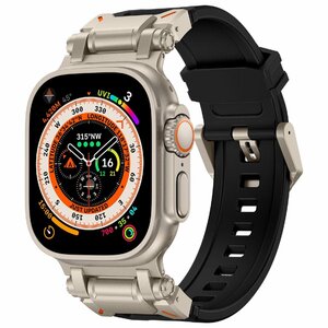 BinGeLi コンパチブル Apple Watch バンド 49mm 45mm 44mm 42mm アップルウォッチ スポーツ バンド TPU 交