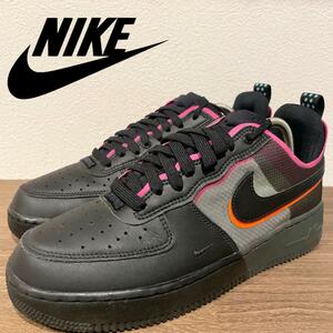 NIKE AIR FORCE 1 REACT ナイキ エアフォース1 リアクト ブラック メンズ DH7615-001 ローカットスニーカー 25.5cm 美品