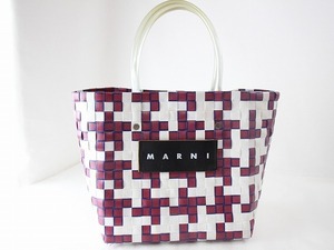 1円　マルニ　MARNI　マーケット　ピクニックバッグ　★　ストローバッグ　　トートバッグ 　海　プール　102