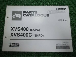 ドラッグスター400 パーツリスト 1版 ヤマハ 正規 中古 バイク 整備書 XVS400 C 5KPC D VH01J 車検 パーツカタログ 整備書