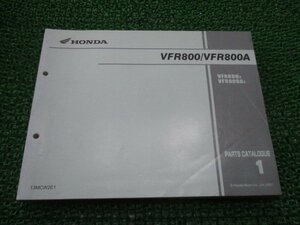 VFR800 A パーツリスト VFR800/VFR800A 1版 ホンダ 正規 中古 バイク 整備書 英語版 RC46 MCW jk 車検 パーツカタログ 整備書