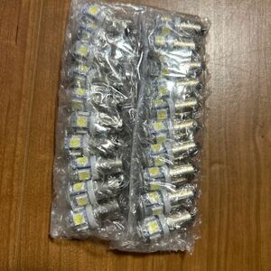 BA9S 超爆光 新品 LED　5連　３SMD　10個セット　角マーカー　ルーム球　ホワイト 白 24V　トラックなど