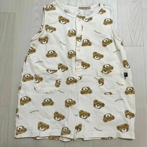 くまさん柄カバーオール☆美品☆サイズ80