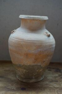  flat cheap latter term ~ sickle . era old Seto unusual red earth. three ear . departure find earth goods ... Buddhism fine art vase "hu" pot 