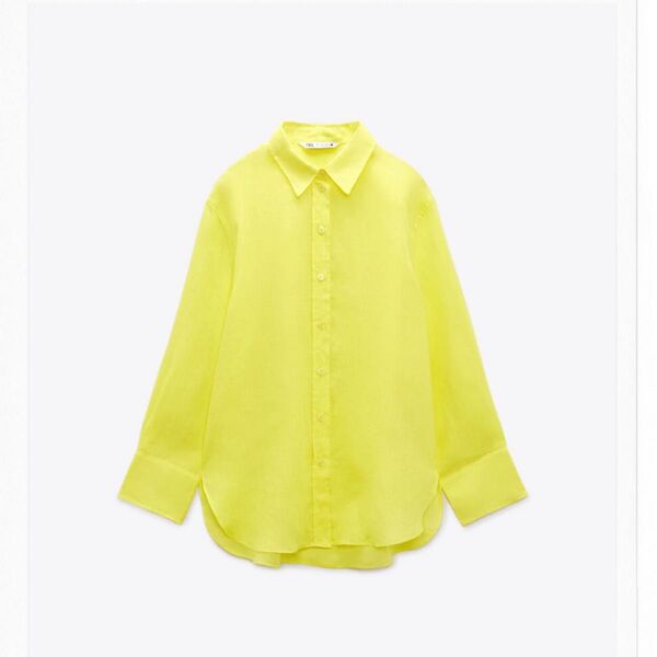 ZARA オーバーサイズリネンシャツ