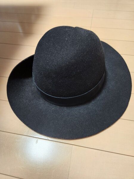 kijima takayuki ハット ブラック ウール 黒 レザー