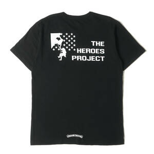 CHROME HEARTS クロムハーツ Tシャツ サイズ:L 近年タグ THE HEROES PROJECT スクロールラベル ポケット Tシャツ ブラック USA製