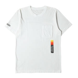 CHROME HEARTS クロムハーツ Tシャツ サイズ:M 22SS ブランドロゴ ポケット クルーネック 半袖Tシャツ Neon Bar Logo Tee ホワイト USA製