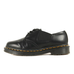 美品 Dr.Martens ドクターマーチン サイズ:24.0cm サイドガゼット 3ホール レザーブーツ シューズ 1461 GUSSET ブラック 黒 UK5 靴 ブーツ