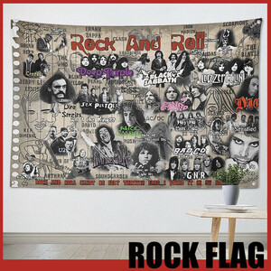 *. interior ornament specification *RC04 ROCK AND ROLL flag tapestry KISS Queen Rainbow heavy metal deep harp ru Press Lee 