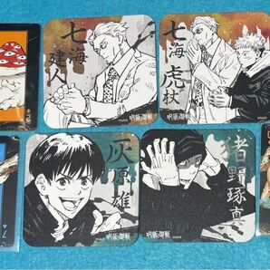 七海建人 灰原雄 猪野琢真 虎杖悠仁 真人 アートコースター 呪術廻戦 トランプ コースター 七海 灰原 虎杖 原作絵 ナナミン