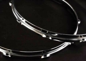 Mapex 2.3mm Power Hoop 14inch, 10 hole For Snare　小窓仕様のスティールパワーフープ、トリプルフランジ　新古品綺麗
