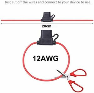 GTIWUNG ヒューズホルダー 12AWG 10個 高耐久 インライン ATC/ATO 平型 ミニ平型 低背 防水防塵 32V