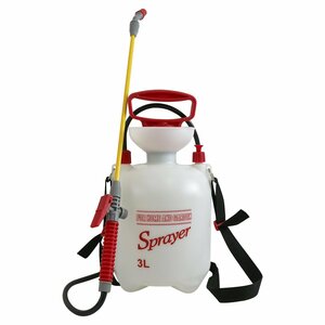 3L manually operated . pressure type sprayer spray shoulder .. continuation . fog nozzle tip adjustment possibility insecticide pesticide weedkiller gardening gardening flower . gardening car wash 