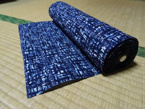  put on shaku / men's Indigo color. mo The ik pattern. yukata. cloth ( tree cotton ) simplified 