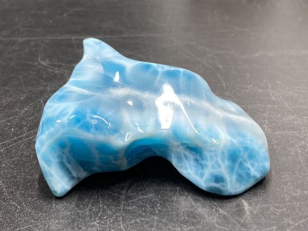 【青が濃い 模様が綺麗】ラリマー 磨き 約70g 磨き(フリーフォーム フリーカット) 0528