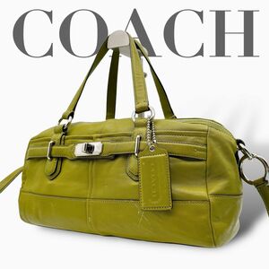 COACH コーチ 2way ミニボストンバッグ ハンドバッグ Q116