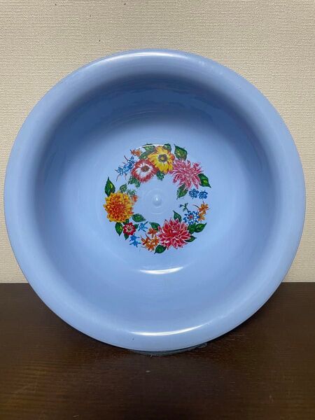 新品 昭和レトロ 洗面器 花柄