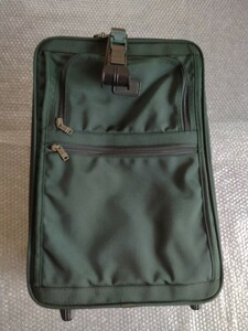  Vintage TUMI green ballistic nylon wheeled carry on suitcase