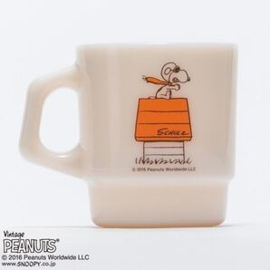 Fire-King スタッキングマグ Peanuts オレンジ レッドバロン