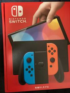  unopened * new goods * free shipping /Nintendo Switch body have machine EL model Joy-Con(L) neon blue /(R) neon red / Nintendo switch 