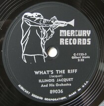 ◆ ILLINOIS JACQUET ◆ Blues In The Night / What ' s The Riff ◆ Mercury 89036 (78rpm/SP) ◆_画像3